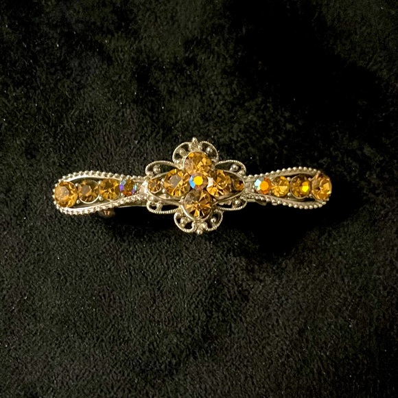 Vintage Crystal hair clip by Jessica McClintock worn one time - Picture 1 of 4